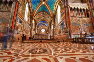 Assisi kubbe saint francis kilise iç görünüm