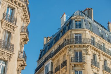 Paris çatıları ve bina cityview