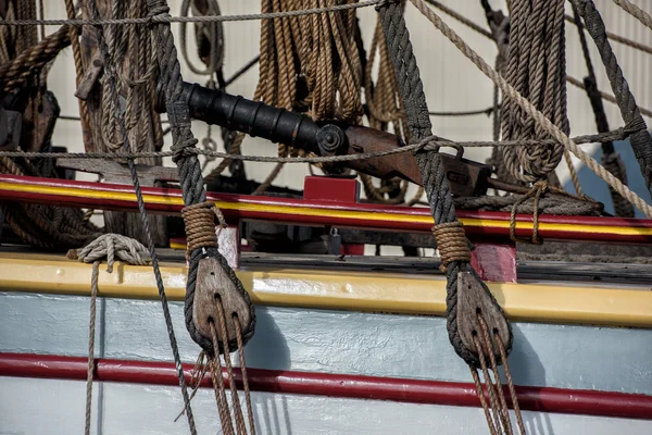 Velho navio vela navio detalhe — Fotografia de Stock