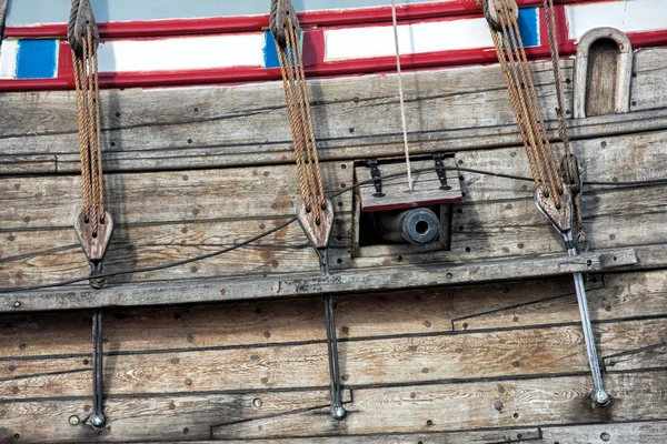 Stará loď plachty lodí detail — Stock fotografie