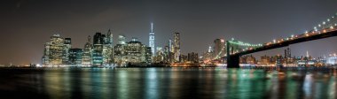 Brooklyn Manhattan gece görünümü