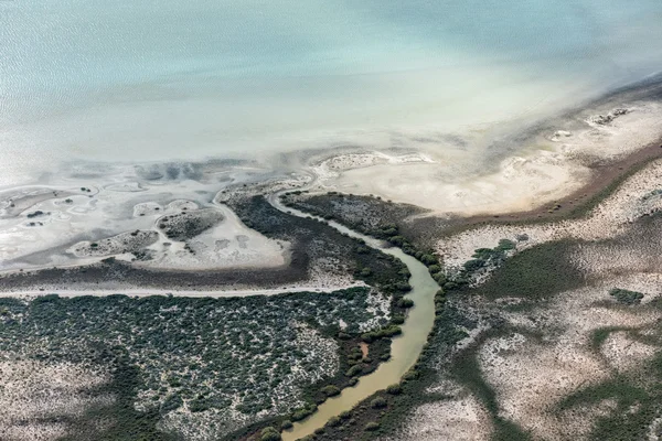 River aerial view in shark bay Australia — Stock Photo, Image