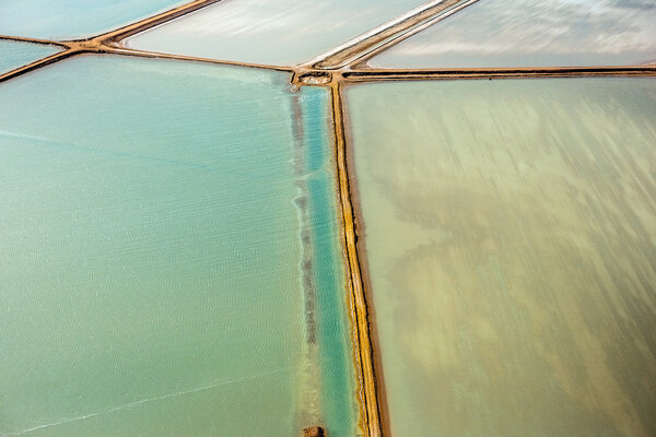 Saline aerial view in shark bay Australia