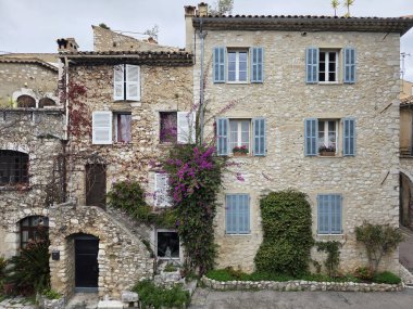 Saint Paul de Vence Ortaçağ Köyü 'nün Xmas mevsiminde Provence Fransa' daki öfkesinden