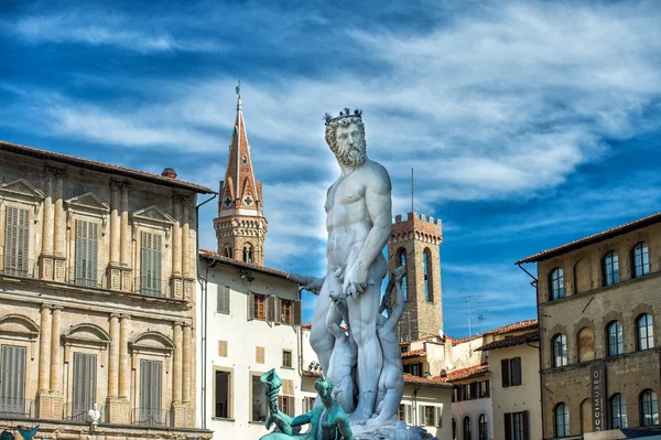 Floransa piazza della signoria heykeli — Stok fotoğraf