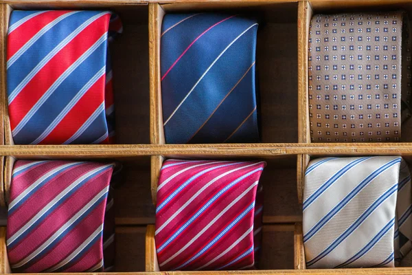 Italian made in italy silk tie on display — Stock Photo, Image