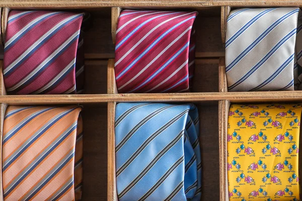 Italian made in italy silk tie on display — Stock Photo, Image