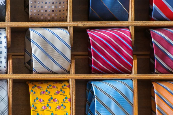 Italian made in italy silk tie on display — Stock Photo, Image