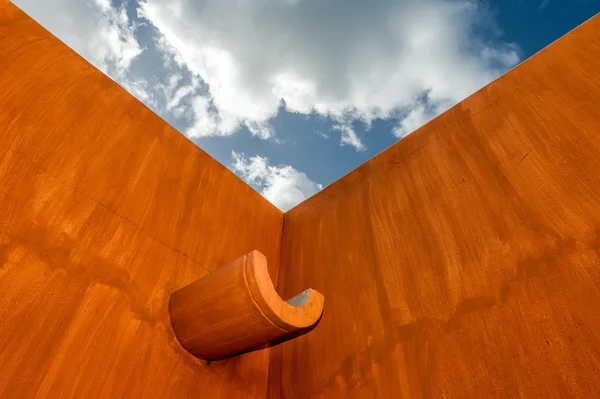 Mexican house painted wall and roof detail — Stock Photo, Image