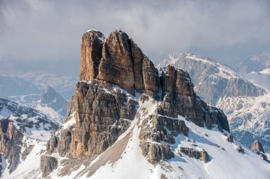kış zamanında Dolomites büyük panorama görünüm