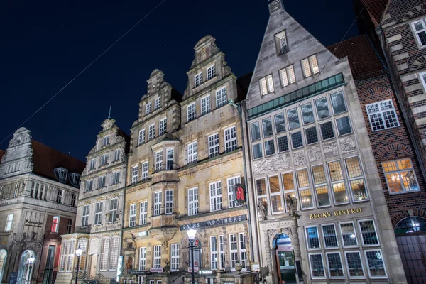 德国不来梅-2015 年 1 月 4 日-老城照亮在圣诞节的时候 — 图库照片