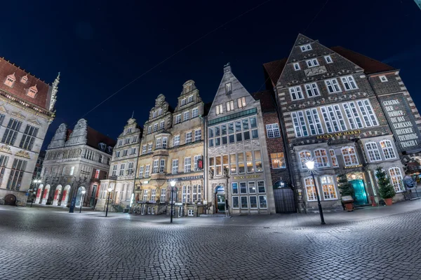 德国不来梅-2015 年 1 月 4 日-老城照亮在圣诞节的时候 — 图库照片