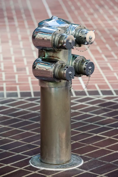 Metal street hydrant in america — Stock Photo, Image