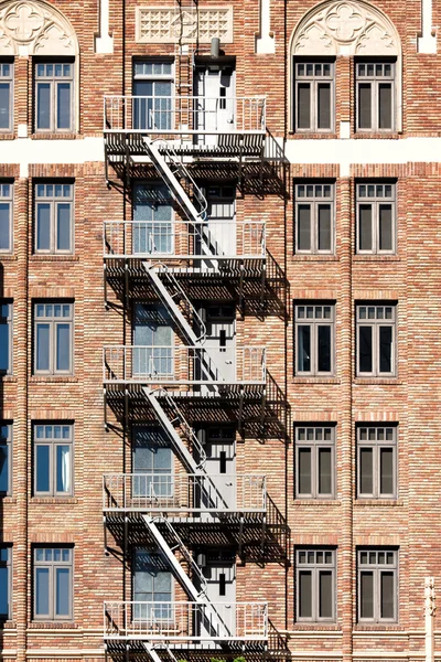 Fire escape stairs in usa — Stock Photo, Image