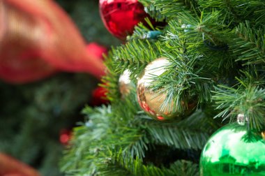 Xmas ağacı topu detay yakın çekim