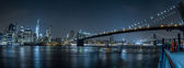 Картина, постер, плакат, фотообои "new york cityscape night view from brooklyn
", артикул 93599984