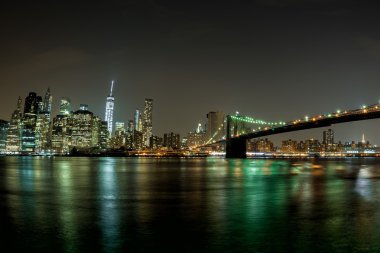 Brooklyn New york cityscape gece manzarası