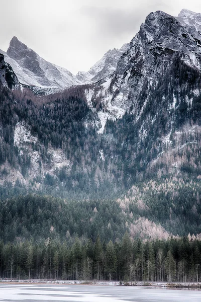 Frozen lake close up detail panorana — Stock Photo, Image