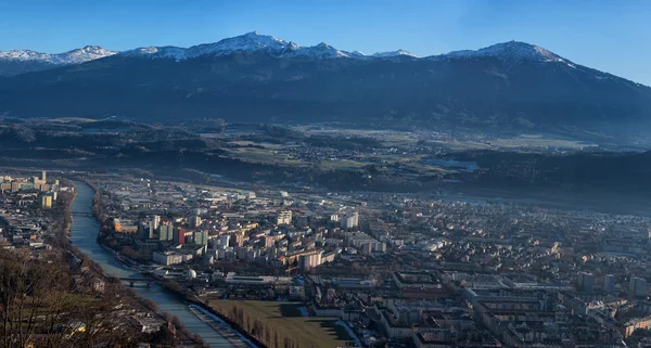 Innsbruck luftbild landschaftspanorama — Stockfoto