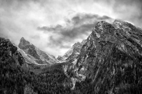 Berchtesgaden kara kış zamanında