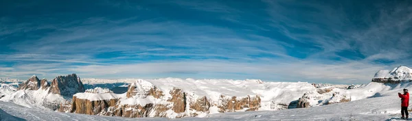 Pordoi italienische Dolomiten Panorama Landschaft — Stockfoto