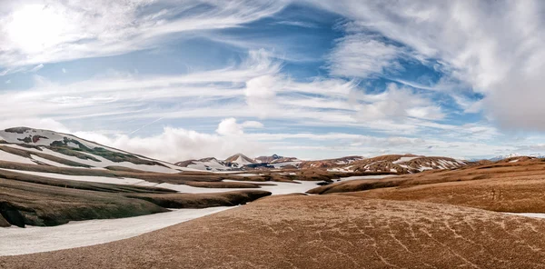 Islândia Landmannalaugar caminhada paisagem selvagem — Fotografia de Stock