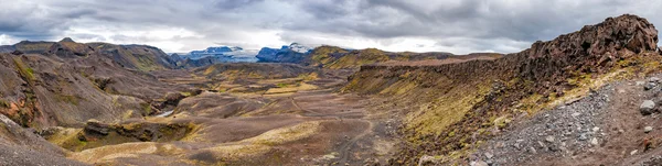 Divoká krajina trek Landmannalaugar Island — Stock fotografie
