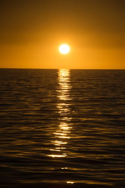 Fundo do mar no nascer do sol dourado — Fotografia de Stock