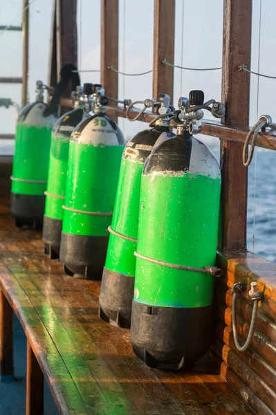 Réservoir sur bateau de plongée — Photo