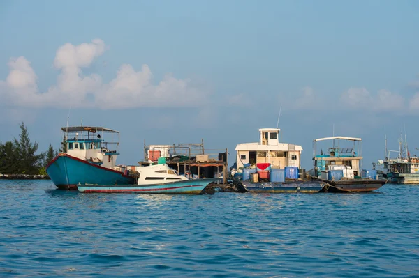 Maldivische vissersboot in man — Stockfoto