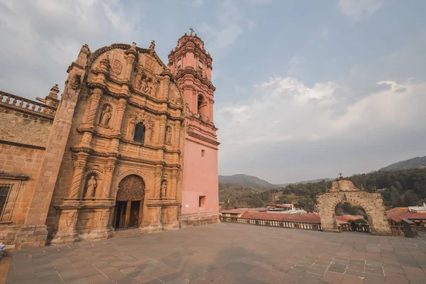 Centro Histórico Tlalpujahua Michoacán México Así Como Iglesia Principal —  Fotos de Stock