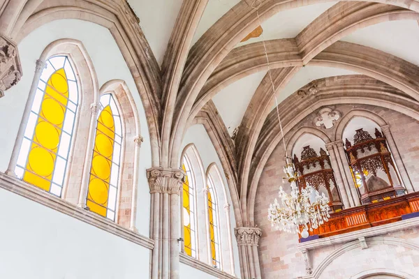 Interni Dettagli Della Cattedrale Angangueo Michoacn Messico Può Vedere Simmetria — Foto Stock