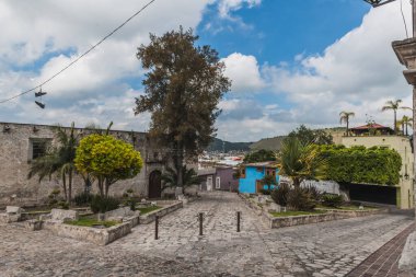 Antik Zinapecuaro, Michoacan, Meksika 'nın detayları.