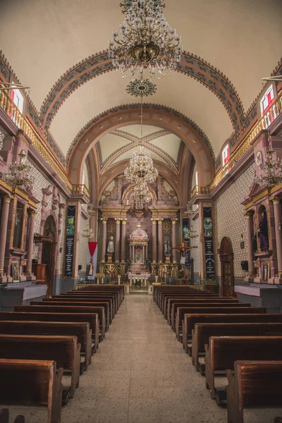 Details Van Binnenkant Van Hoofdkerk Gemeente Zinapecuaro Michoacan Mexico — Stockfoto