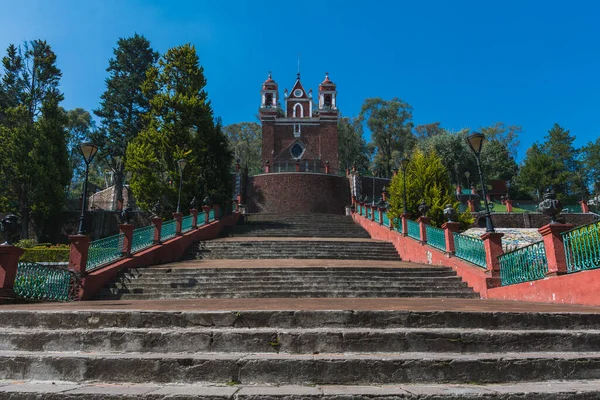Meksika Nın Metepec Şehrindeki Cerro Los Magueyes Kilisesi Iglesia Del — Stok fotoğraf