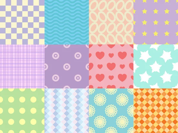 Nazik vektör Dikişsiz desen koleksiyonu