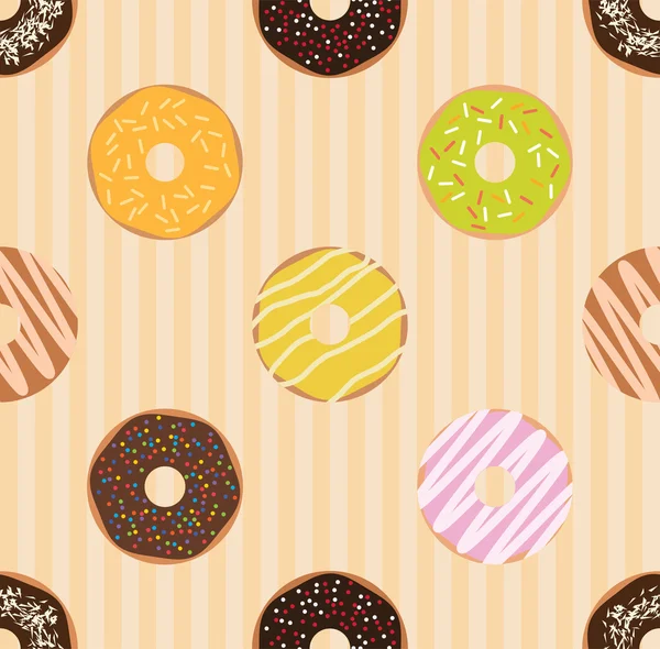 Donuts seamless pattern — Stock Vector