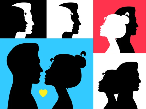 Vektör çizim. Erkek ve kadın