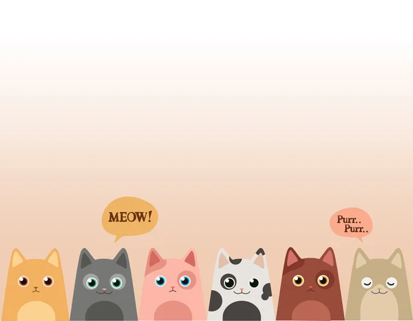 Cats. Vector illustration — Stock Vector