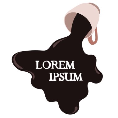 Dökülen kahve. Vektör