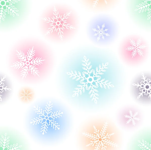 Naadloze vector patroon met sneeuwvlokken — Stockvector