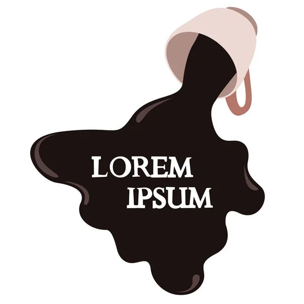 Dökülen kahve. Vektör