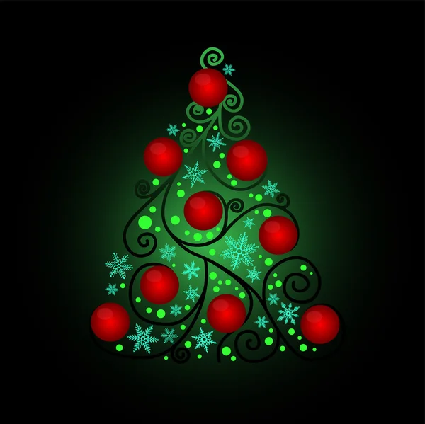 Arbre de Noël abstrait — Image vectorielle