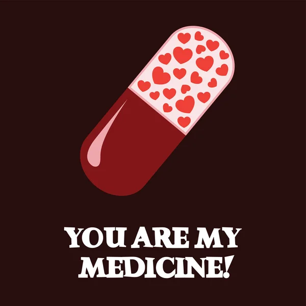 Eres mi medicina. — Vector de stock