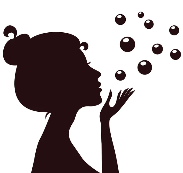 genç bir kadın silueti