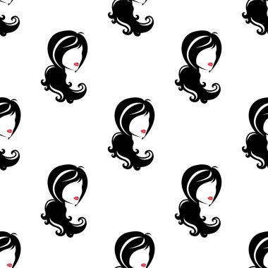 Vektör desen. Saç ve yüz