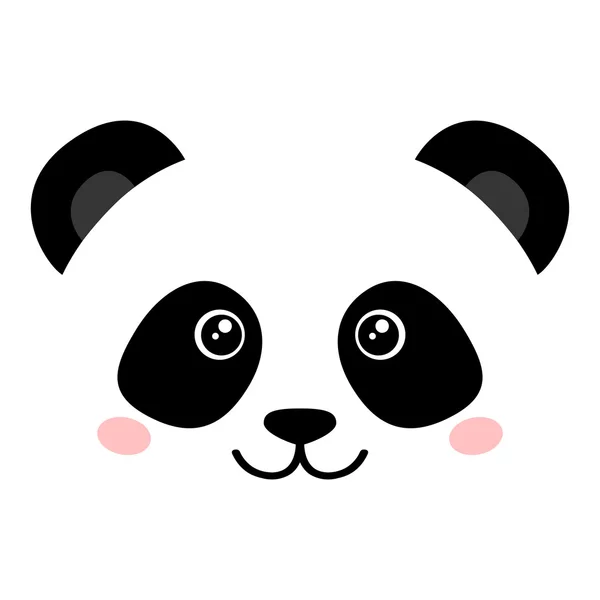 Cute panda face — Stock Vector