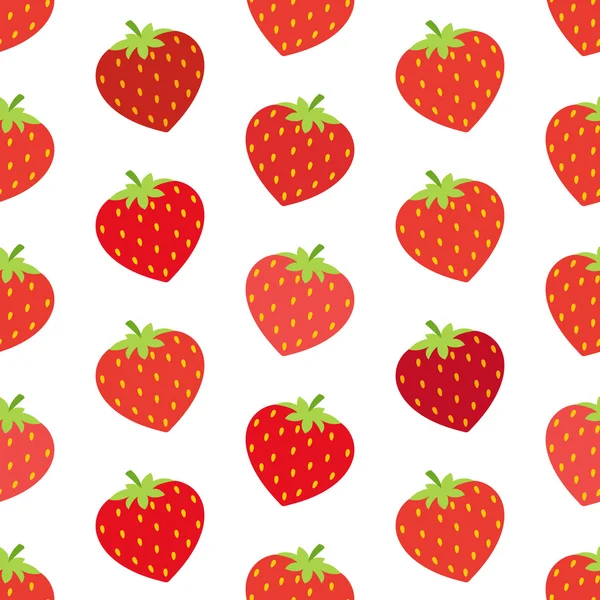 Seamless wallpaper. Cartoon strawberry. — Stock Vector