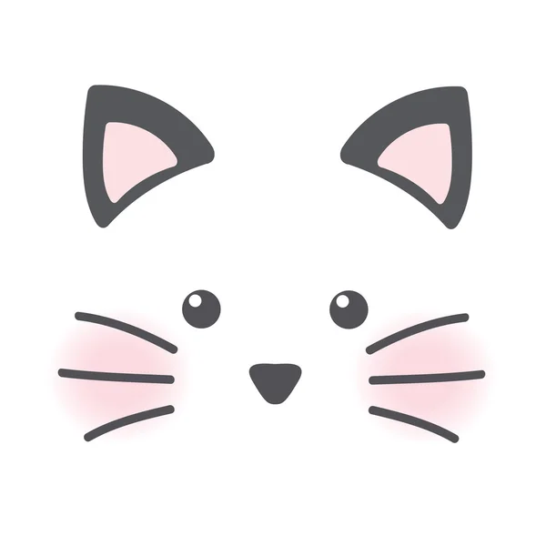 Lindo gato cara — Vector de stock