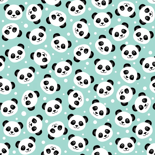Joli visage de panda. Papier peint — Image vectorielle